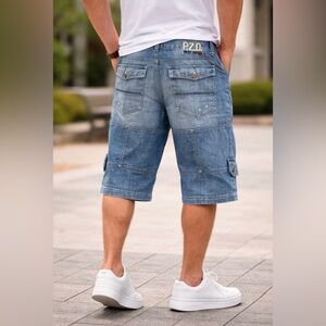 Point Zero Men's Light Blue Jean Shorts